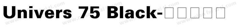 Univers 75 Black字体转换